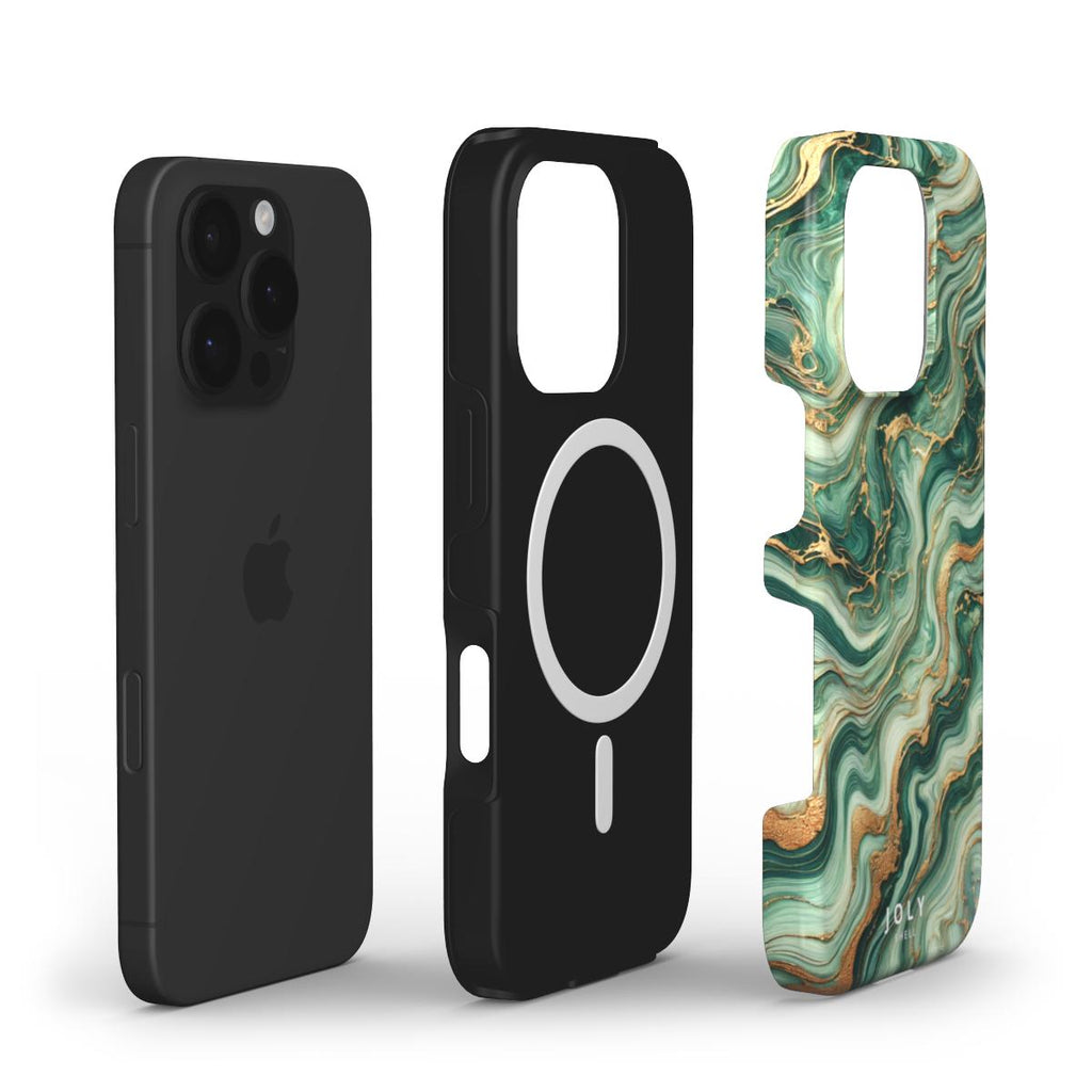 Émeraude Luxe - Coque renforcée MagSafe